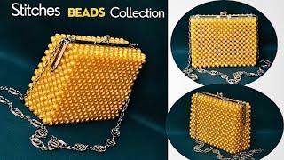 DETAILED way to make a BEADED CLUTCH with METAL FRAME //DIY Beaded Bag//DIY Tutorials