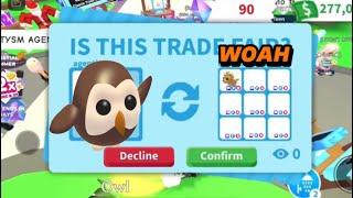 WOAH I Got These Cool Mega’s For My Owl! Adopt me trading