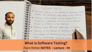 Explain Software Testing in Software Engineering Tutorials in Hindi