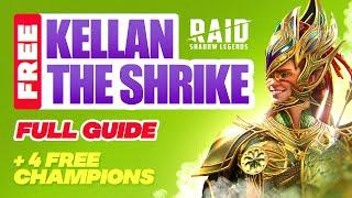 ️Free Kellan the Shrike Raid Shadow Legends: How to Get, Build and Play? Best Team and Masteries️