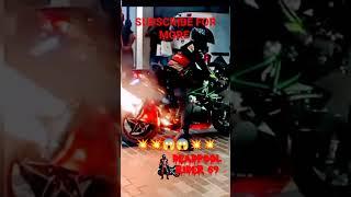 kawasaki ninja H2r fire // he sound #kawasaki #trending #shorts #Deadpool rider 69