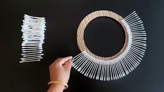 Beautiful Wall Hanging Using Cotton Earbuds / Paper Crafts For Home Decoration / DIY Wall Decor