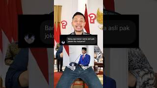 Pak Jokowi nama aslinya MULYONO? Kenapa diganti? #shorts