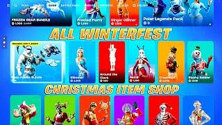 Fortnite Winterfest ITEM SHOP All Christmas Skins, Emotes and Bundles!