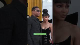 Jonathan Majors Thanks Wife Meagan Good at the Hollywood Unlocked Impact Awards