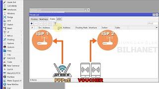 Tutorial Mikrotik PPPoE Lewat ISP 1 & Hotspot via ISP 2