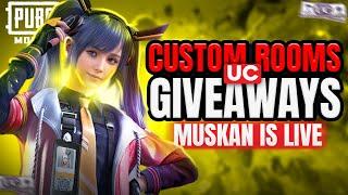 PUBG MOBILE LIVE  CUSTOM ROOMS  #pubgmobile   -  Muskan Gaming YT  #pubgm