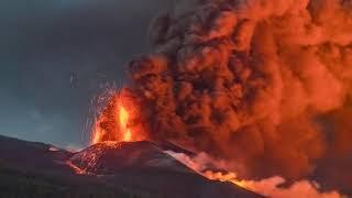 La Palma Volcano - lava stream no. 7 reaches the ocean