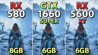 RX 580 vs GTX 1660 Super vs RX 5600 XT - Test in 11 New Games + FSR 3.1 Frame Generation