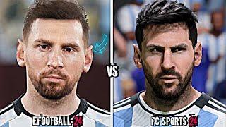 Argentina Player Faces Comparison Efootball 24 vs Ea Sports FC 24 | New Real Faces !!!