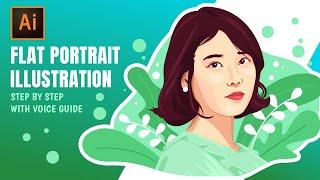 How to create FLAT ILLUSTRATION based on photo in Adobe Illustrator | Illustrator Lesson #2