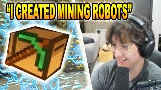 Michael Reeves CREATED ROBOT MINING TURTLES In Minecraft!