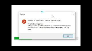 An Error Occurred While Starting Roblox Studio FIX 2021 (Louder?)