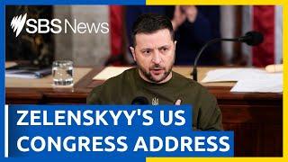 IN FULL: Ukraine President Volodymyr Zelenskyy delivers hopeful speech to US Congress | SBS News