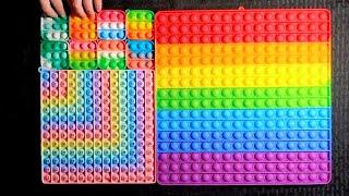 Oddly Satisfying Rainbow Square Fidgets ASMR