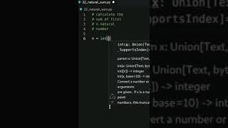 Program To Calculate Sum Of First N Natural Numbers Using Python | Tech Blooded | #Shorts