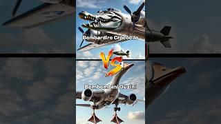 Bombardiro Crocodilo VS Bombombini Gusini  #brainrot #tralalerotralala #ai #hybrid