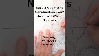 Easiest Geometric Construction Ever?  Construct Whole Numbers WITHOUT a Compass! #geometry