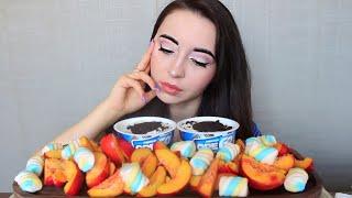 ПРОРВАЛО ТРУБУ / МОРОЖЕНОЕ С ФРУКТАМИ / MUKBANG asmr  Ayka Emilly