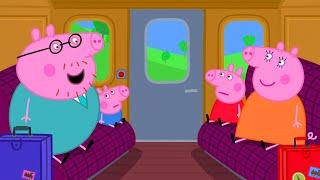 Peppa Pig And Family Take A Long Train Ride | Kids TV And Stories