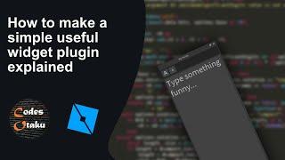 How to make a simple roblox widget plugin