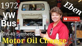 1972 VW Westfalia AMSOIL Motor Oil Change Premium Protection 10W-40