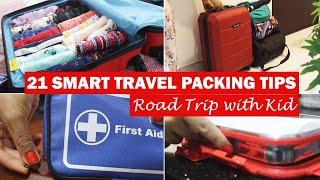 21 smart travel packing tips | Organized travel packing tips | Things to Carry While Travell