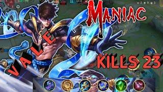 VALE KILLS 23 GAMEPLAY 2025, MLBB MAGE BUILD META