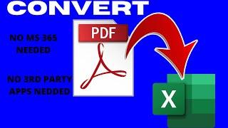 How to Convert a PDF to Excel Without Microsoft Office 365 or Online Software