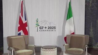 Incontro bilaterale tra Meloni e il premier del Regno Unito Starmer al G7 a Kananaskis in Canada