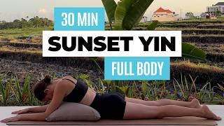 30 MINUTE YIN YOGA FULL CLASS | Full Body Deep Stretch for Tension Relief (Props Optional)
