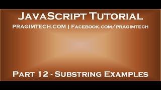 JavaScript substring example