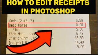 How to Edit Receipt in Photoshop 2024