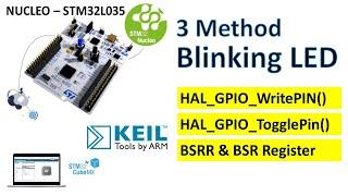 Blinking LED STM32L053 NUCLEO KEIL STM32cubeMX