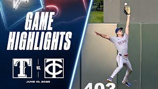 Rangers vs. Twins Game Highlights (6/10/25) | MLB Highlights