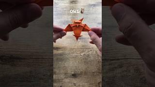 HOW TO MAKE PAPER OWL ORIGAMI KIRIGAMI TUTORIAL ORIGAMI WORLD CRAFT | DIY PAPER OWL INSTRUCTION