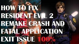 Resident Evil 2 - Fatal Application exit error (PC, Steam),crash in start up-black screen fix#gaming