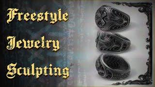 Jewelry Gothic Ring 3d Sculpting Zbrush