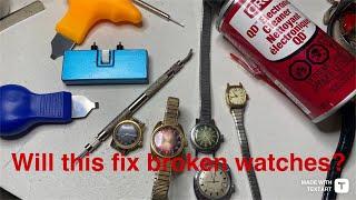 Will electronic contact cleaner fix broken quartz watches?