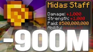 THIS IS 4x BETTER THAN A HYPERION??? (500m Midas Staff) Hypixel Skyblock