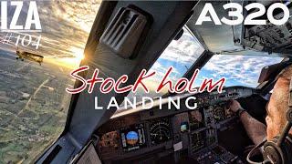 A321 ARN  Stockholm | LANDING 19L | 4K Cockpit View | ATC & Crew Communications