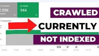 How To Fix " Crawled - currently not indexed " Errors in Google Search Console