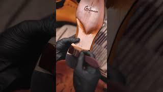 Gifennse Brown Oxford Coloring Process | Handmade Leather Magic H #leather #shoes #handmade