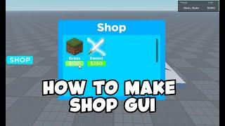 How to Make a Shop GUI (in 2 Minutes)! - Roblox Studio