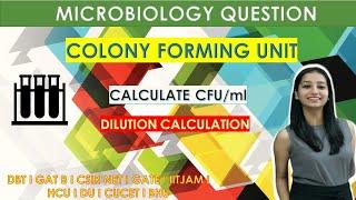 Colony Forming Unit|Dilution series|Microbiology|CFU/ml| Simple Formula|Dbt|CSIRNET|IITJAM|GAT B|BET