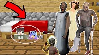 ПРЯЧУСЬ ПОД КРОВАТЬЮ ОТ СЕМЬЯ БАБКИ ГРЕННИ В МАЙНКРАФТ GRANNY 3 MINECRAFT