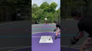 Full court hockey trickshot! Zac bell