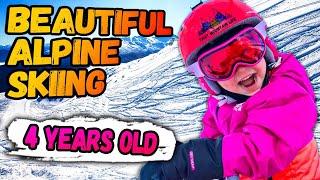 Father & 4 Year Old Daughter Ski Beautiful Mountain | Skiing Adventure With Dad in Fernie, BC.