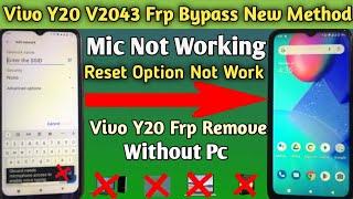 How To Frp Bypass (Vivo Y20 V2043) New Method | Vivo Y20 Frp Bypass Android 11