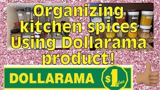 Spices organizing using dollarama product | Dollarama hacks | Pantry organizing